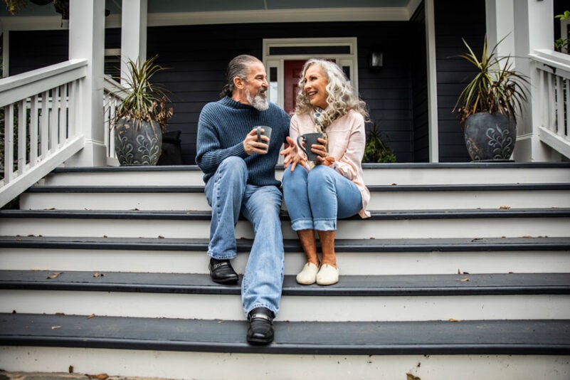 A couple discussing what makes a good reverse mortgage candidate